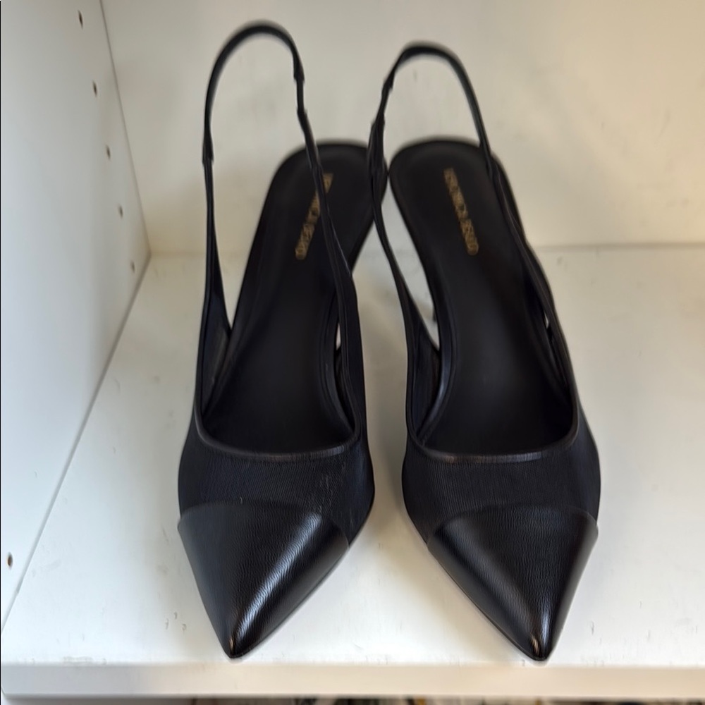 Elegant Black Slingback Heels